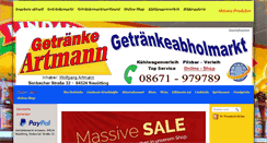 Desktop Screenshot of getraenke-artmann.com